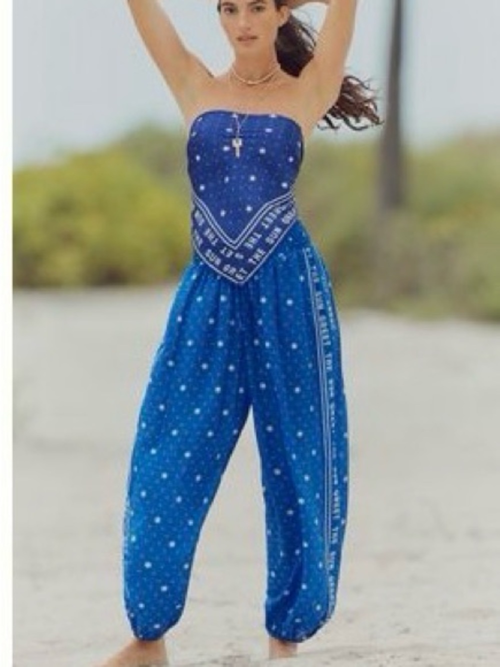 NWT Celandine blue flowy jogger size small